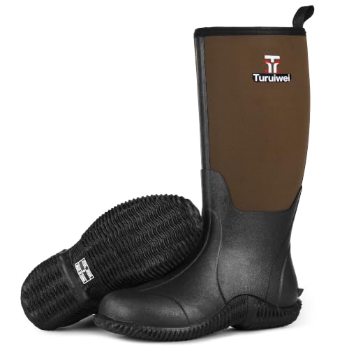 Image of Rubber Boots for Men,Waterproof Rain Boots with Steel Shank