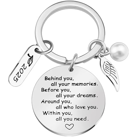 WXCATIM 2025 Graduation Gifts Keychain College Graduation Gifts For Her Him High School Graduate Boy Girl Grad Inspirational Gifts For Daughter Son Graduating Senior Students Keepsake Cover