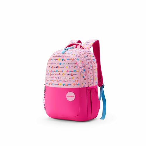 Image of American Tourister Sway | 32 Ltrs | 3 Compartments | Bottle Pocket | Ergonomic Padded Back Panel & Shoulder Straps | School Backpack for Boys & Girls | 1 Year International Warranty | Buddy Pink