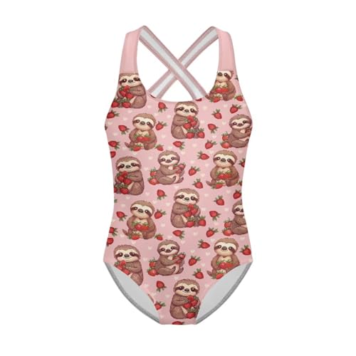 Image of Girls One Piece Swimsuits Sleeveless Lightweight Bathing Suit Beach Swim Suit Quick Dry Swimwear 5-14 Y