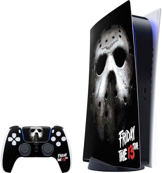 Skinit Decal Gaming Skin Compatible with PS5 Bundle - Officially Licensed Warner Bros Friday The 13th Jason Voorhees Design