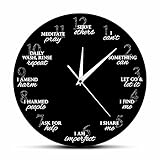 Geek Alerts 12 Steps of Recovery Rustic Wall Clock Battery Operated 12inch Silent Movement Watch for