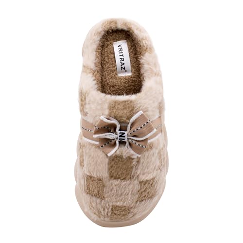 Image of VRITRAZ Women's Comfort Slip On Closed Toe Warm Winter House Clog Indoor Slipper