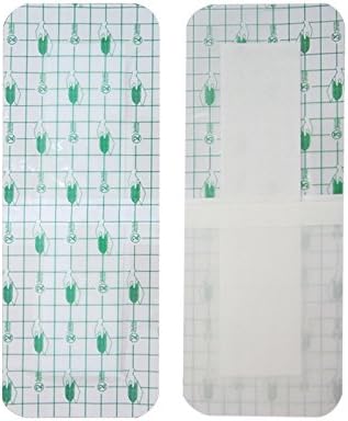 zinnor Adhesive Wound Dressing，Waterproof Bath Posts, Self-Paste Transparent Fixer Plaster Stretch Fixation Tape (10Pcs Wound Dressing 3.9 x 9.8''(10 cm x 25 cm))