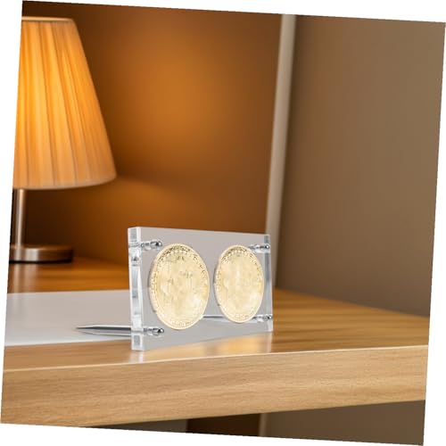 Caja para monedas de acrílico WOONEKY ideal para decorar despachos y vitrinas 7