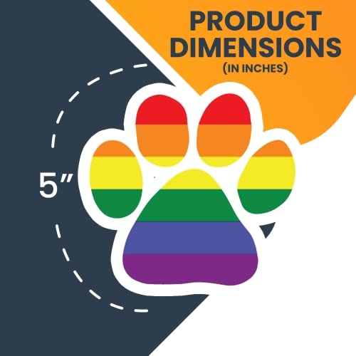 Magnet Me Up Blank Lgbtq Pawprint Magnet Decal, 5 Inch, Heavy Duty Automotive Magnet For Car Truck Suv #TOP2