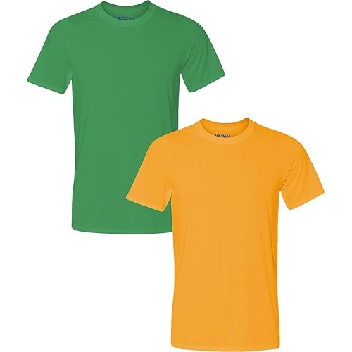 Gildan Men's Moisture Wicking Polyester Performance T-Shirt, 2-Pack