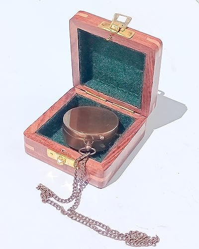 Brújula de Bolsillo de Latón Antiguo 2 pulgadas