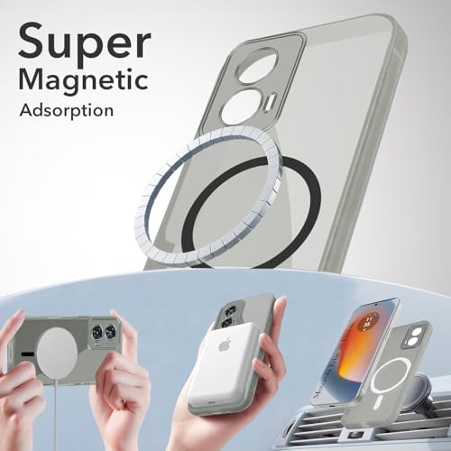 Image of Jkobi Lifetime Anti-Yellow MagSafe Compatible Clear Back Cover Case for Motorola Moto Edge 50 Fusion (Sleek Hard Crystal | Shockproof and Camera Protection)