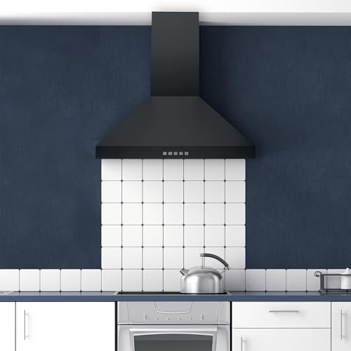 Image of Hauslane Wall Mount Range Hood 30 inch Convertible Black Hood PRO 450-860 CFM