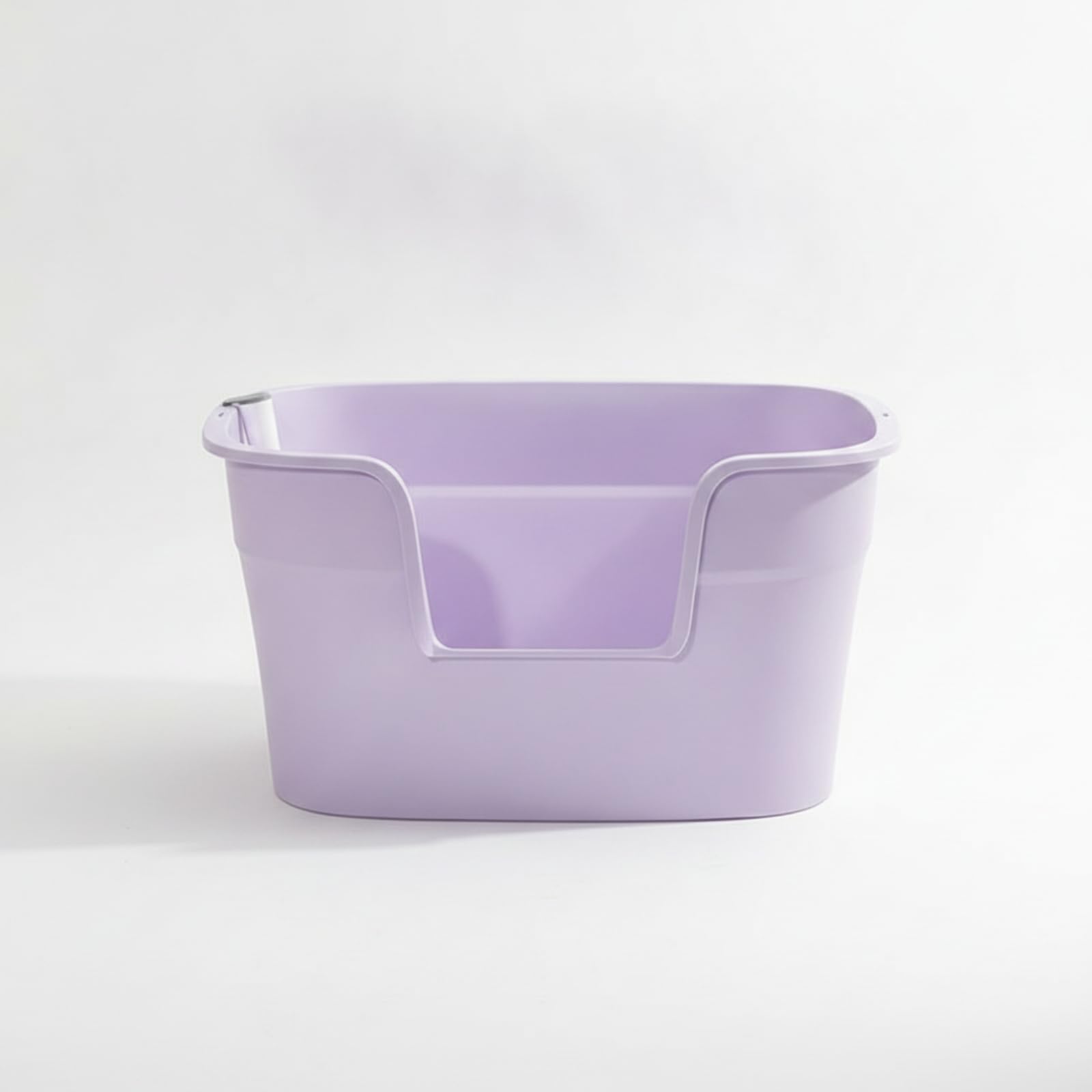 Cassettina per Gatti Lettiera Box Vassoio Contenitore Ampio con Ingresso Frontale Apertura Bassa per Accesso Facile in Polipropilene Resistente Adatta, Viola Grigio Chiaro