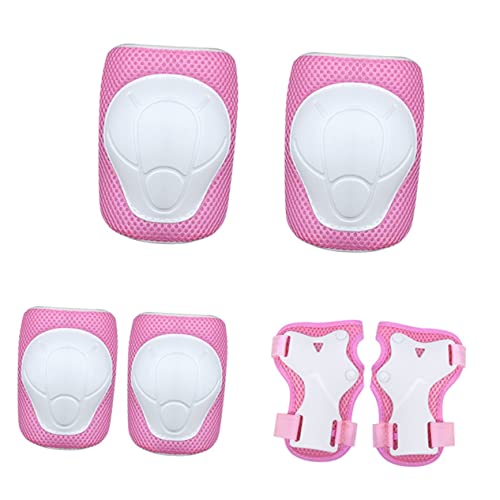 KICHOUSE Roller Skate Gear Set 6 Pack Protective Pads for Kids Wrist Knee Elbow Pads S/m 15-35kg