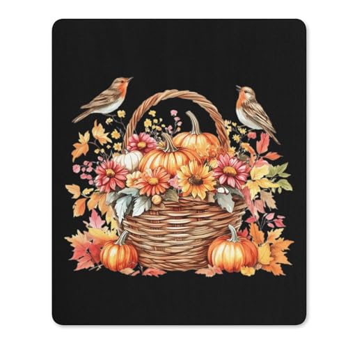 Alfombrilla De Raton Cosecha De Otoño Calabaza Flores Pájaros Mouse Pad Superficie Antipolvere Alfombrillas Gaming Mousepad para Hogar Oficina Pc S