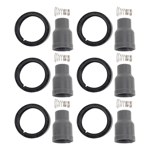 TRQ Ignition Coil Boot Set Compatible with 2003-2008 Jaguar S-Type 2002-2008 X-Type