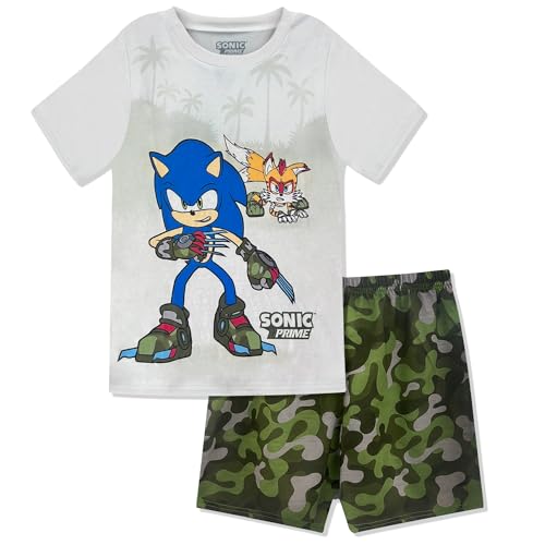 Boys Pajama Set 2 Piece - Mario, Sonic, Pokemon, Scooby Doo - Short Sleeve Top & Shorts Pajama Set - Kids & Toddler Pajamas