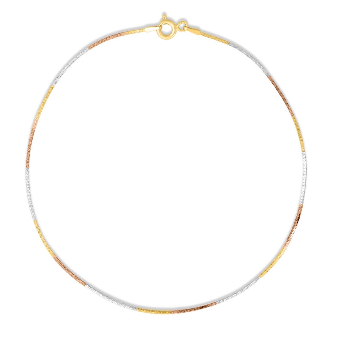 ZAVYA 925 Sterling Silver Modest Minimal Triple Tone Plating Chain Anklet (Single) | Gift for Women & Girls | With Certifi... - Review, Price and Buying Guide