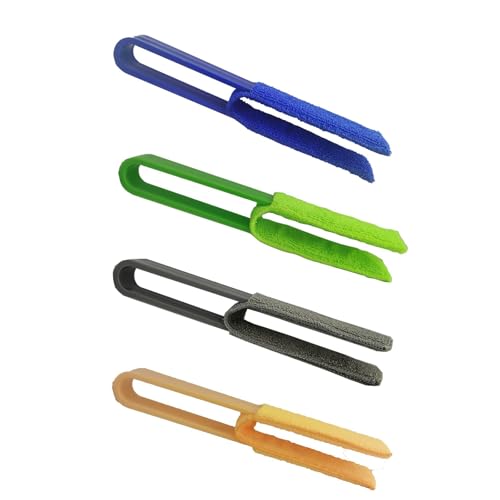 Paquete de 4 cepillos para limpiar ventanas con fundas de microfibra extraíbles para coche, aire acondicionado, ventilación, accesorios de limpieza del hogar