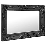 Generico Specchio da Parete Stile Barocco 60x40 cm Nero,Nero,4.25kg,320331