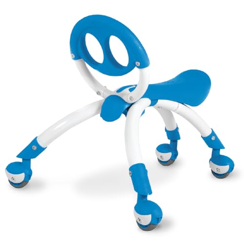 YBIKE Pewi Walking Ride On Toy - from Baby Walker to Toddler Ride On for Ages 9 Months to 3 Years Old, YPIW3, Blue