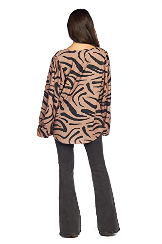 Mud Pie Julia Womens Top, Large, Tan #TOP3