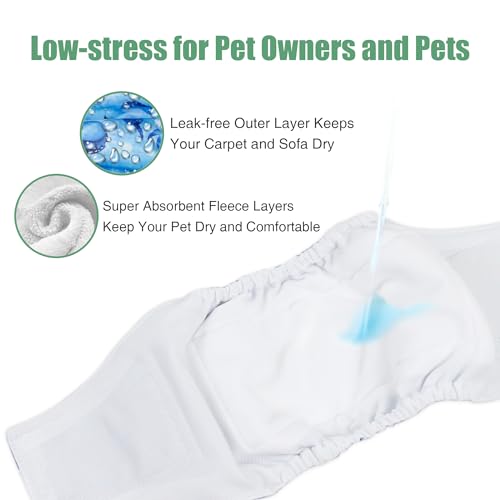 Image of wegreeco Washable Male Dog Belly Band (Stylish Pattern)- Pack of 3 - Washable Male Dog Belly Wrap, Dog Diapers Male (Ocean Adventure, X-Large)