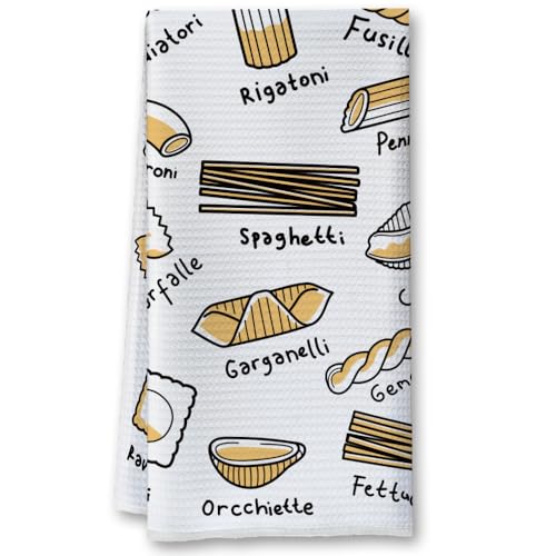 Italian Kitchen Towels with Spaghetti Food Decor