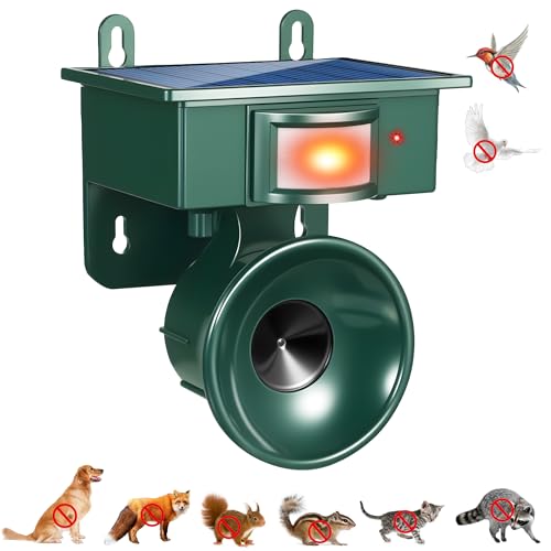 2026 Upgraded Ultrasonic Woodpecker Deterrent for House Solar Bird Repellent Devices Outdoor IP65 Waterproof Animal Repeller to Keep Pigeon Bird Away from Patio Balconies Farm