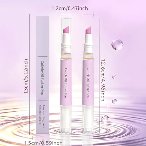 2 PCS 2-in-1 Ceramic Cuticle Pen | Cuticle Oil Pusher Remover for Nails