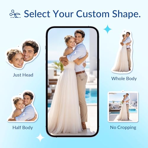 Image of Custom Air Fresheners with Picture for Car | Personalized Photo Gifts; Double-Sided Print; Hanging Ornament; Scent Choice Available; Custom Shape