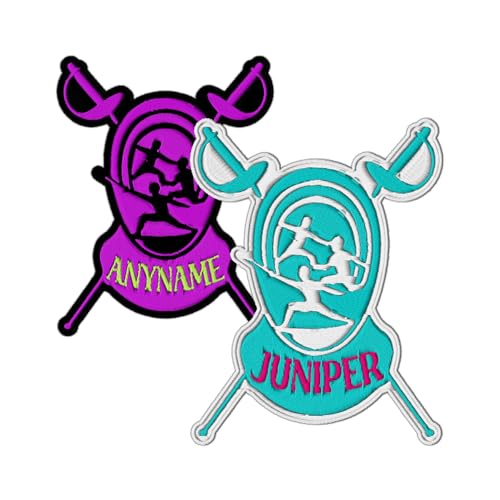 Custom Fencing Name Patch Personalized Text Combat Sport Fencer Embroidered Patches for Backpack, Hat, Jackets, Iron On Patch, Sew On Patches, DIY Custom PVC Gifts for Men Women Kids