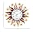 HOBYLUBY Outdoor Clock Silent Non-Ticking, 13" Sun Outdoor Wall Clock for Patio, Living Room, Home Decor