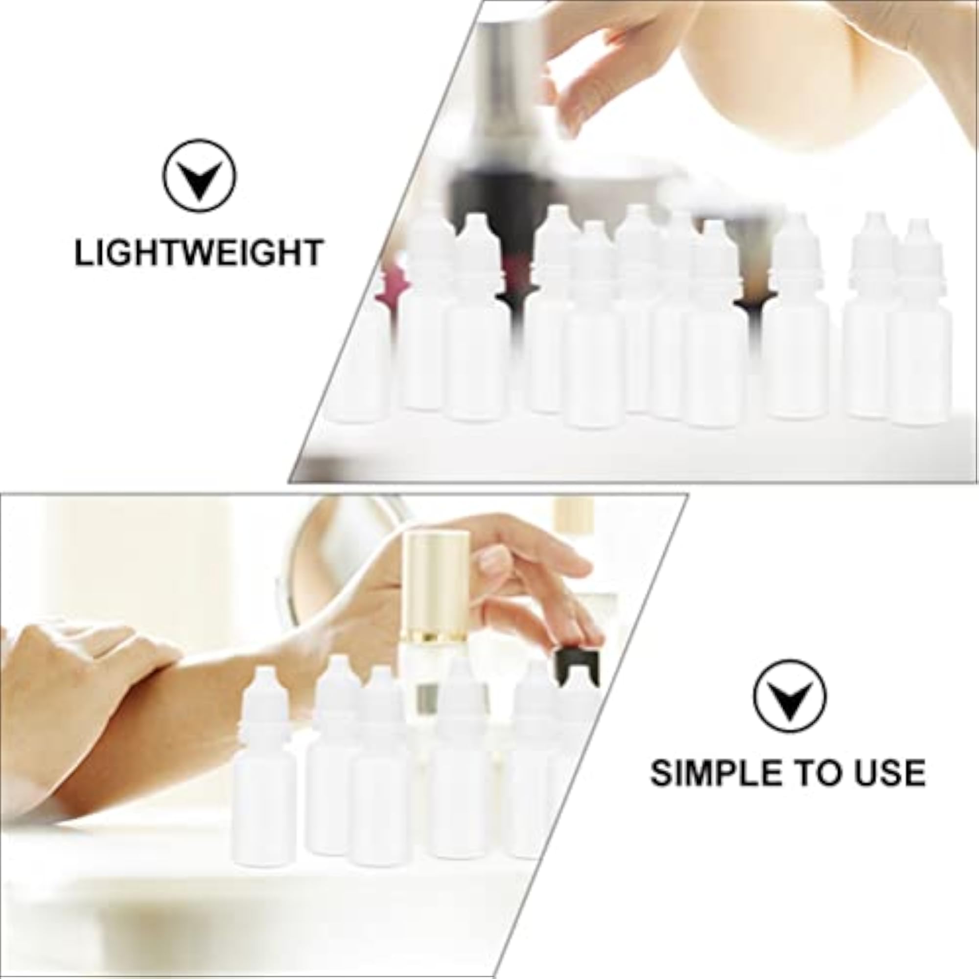 60pcs Multi-use Dropper Bottles Transparent Eye Dropper Vials