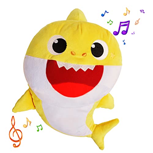 Image of Pinkfong Baby Shark Plush Singing Plush Toy 8 Inch for The Kids of 1 Year and Above, White, (BS60001)