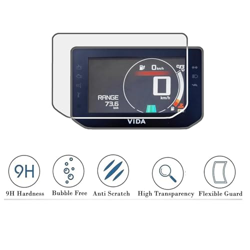 Image of SCREEN GUARD FOR NEW HERO VIDA VX2 GO & PLUS 2025-2026 ELECTRIC SCOOTER / 4.3 INCH COLOR LCD DISPLAY PROTECTOR / HD Clarity / NEW Vidavx2go 2026 Display Speedometer Console Accessory [Not Tempered Glass]