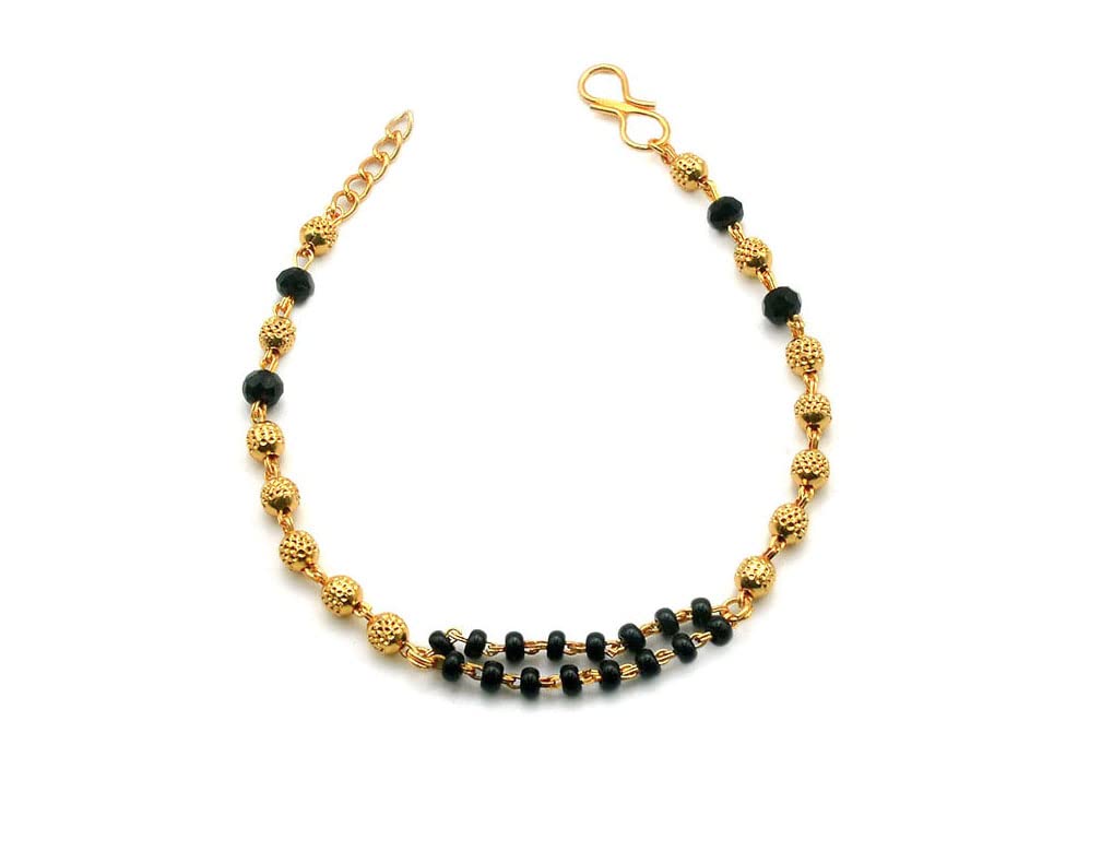 JHB Gold plated Brass Beads Hand Mangalsutra Bracelet for Women (B0BSFV17NM) Amazon Price History, Amazon Price Tracker