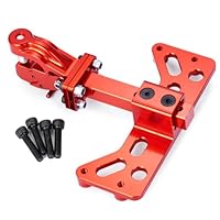 JGGZONE RC Trailer Hook Rack, Aluminium Alloy RC Trailer Hook Adjustable Trailer Hitch Hook Bracket Compatible with Axial SCX6 AXI05000 Wrangler 1/6 RC Crawler Car Upgrade Parts (Red)
