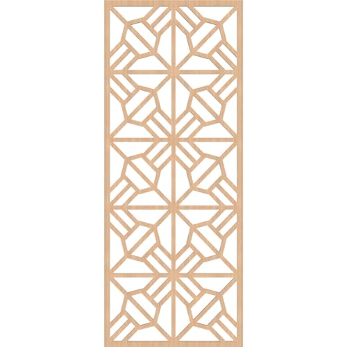 Image of 17 3 /8 inchW x 44 3 /8 inchH x 1 /4 inchT Auburn Decorative Fretwork Wood Wall Panels, Hickory