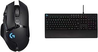Logitech G502 LIGHTSPEED Wireless Gaming Mouse, Black & G213 Prodigy Gaming Keyboard, LIGHTSYNC RGB Backlit Keys, Dedicated Multi-Media Keys, QWERTY UK Layout - Black