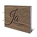 Produktbild Hochzeit Gästebuch Nussbaum Holz Gravur individuell Holzcover mit 72 Blatt | 144 Naturpapier Innenseiten DIN A4 quer 302 x 215 mm - Ja