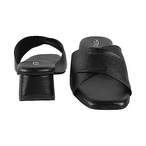 Image of Metro Women's Faux Leather Formal Block Heel Fashion Sandals
