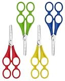 LEEQBCR 4 Pcs Therapeutenschere,Kinder-Lernschere,Therapeutenschere mit Doppelgriff,Mutter-Kind- Schere mit Doppelgriff,Kinder Bastelschere Schule,Helferschere,für Eltern-Kind-Schüler