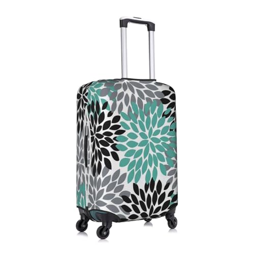Dahlia Flower print Luggage Cover Protector Suitcase Cover Polyester Washable Baggage Covers Travel Suitcase2