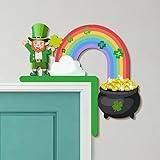 Gleemix St Patrick Deko für Türrahmen, Lustige St Patrick’s Day Deko Holz Tür, Türdeko St Patrick, St. Patrick’s Day Dekoration für Tür, Fenster, Kamin