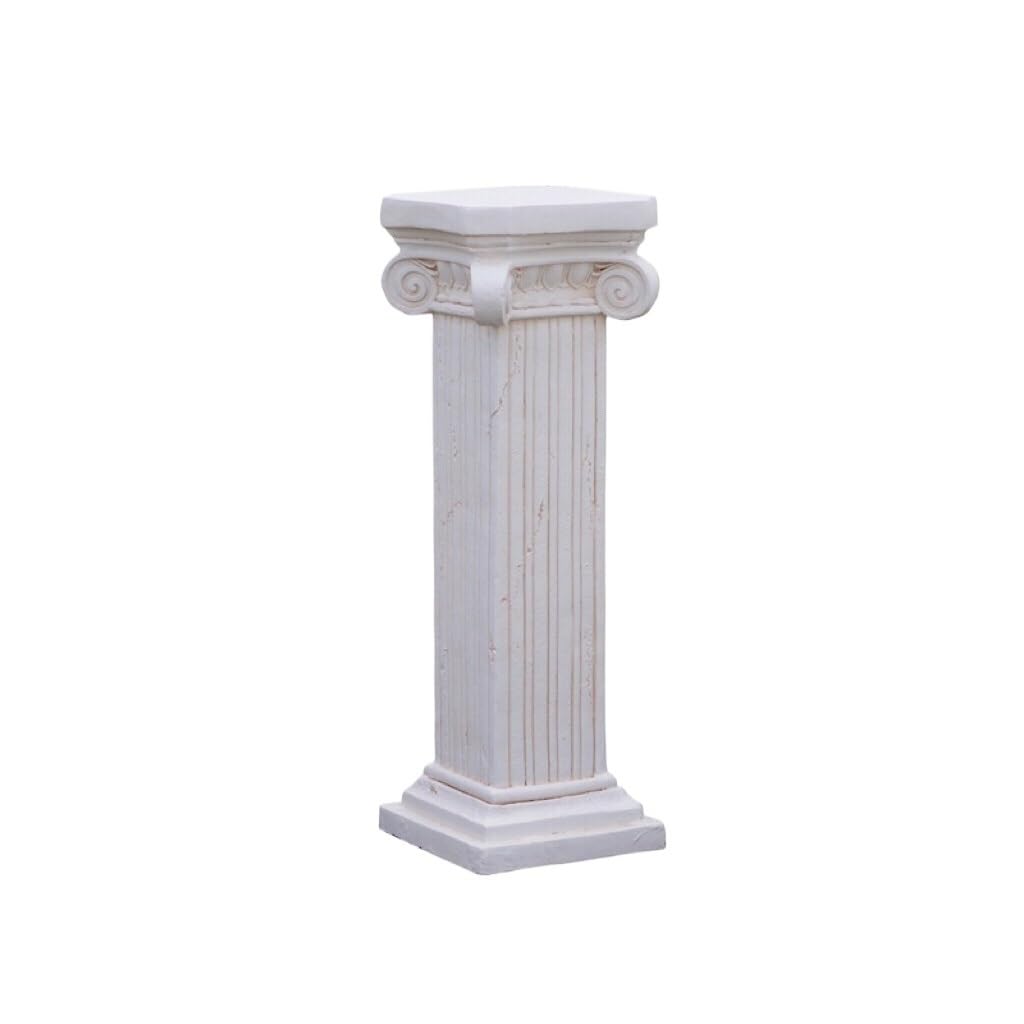 Magnesium Oxide Roman Pillar Pedestal Stand, Garden Backyard Patio Office Decor