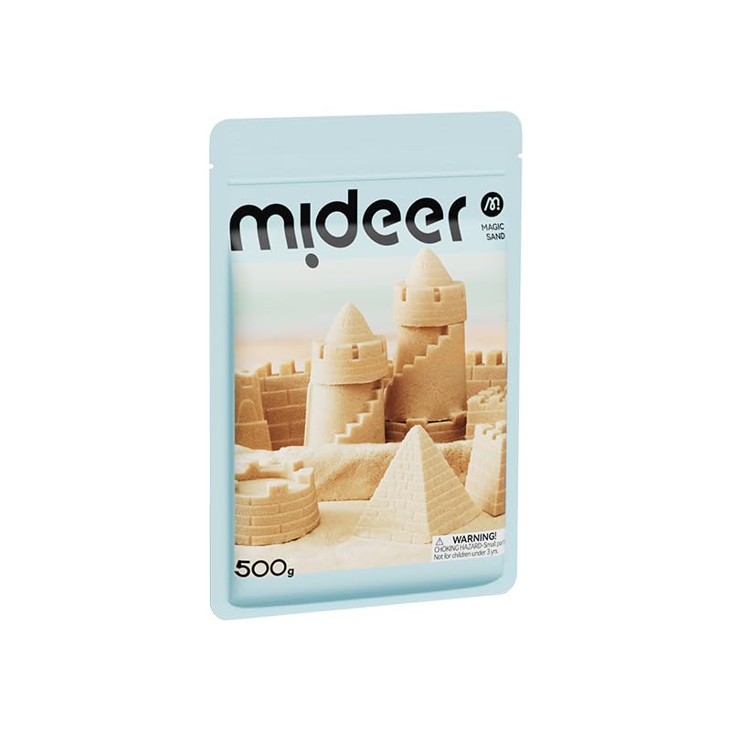 Mideer Magic Sand for Kids | Soft Moldable Sensory Play Sand for Indoor & Outdoor Play Creative Toy for Boys & Girls Ages 312 (500 G)