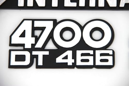Image of 3Pcs Set International 4700 DT466 Emblems Side and Front Badge Logo Compatible with International Truck (Chrome)
