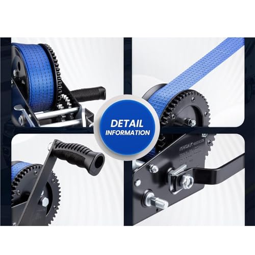 Winche manual de cuerda para remolque con capacidad 3500 lbs miniatura 4