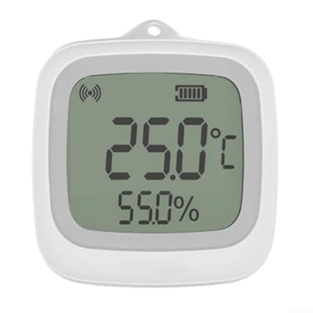 Sensor inteligente de temperatura y humedad, 1 paquete para dispositivo ZIGBEE 3.0 con pantalla LCD, monitoreo en tiempo real impermeable IP65, membrana transpirable para baño de invernadero