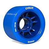 Bont Skates - Evolve Roller Derby Skate Wheel - Indoor Roller Skate Wheels - Rollerskate Wheels - Blue 88A - Set of 4 Wheels (Blue 88A - Set of 4 Wheels)