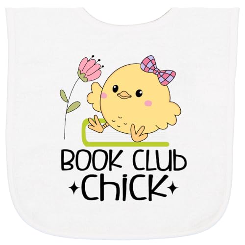 inktastic Book Club Chick Literary Baby Terry Cloth Bib